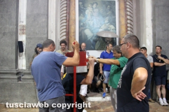 Santa Rosa - La prova di recupero dei facchini