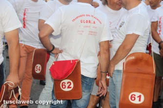 La prova di trasporto del traliccio di Gloria