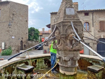 La pulizia delle fontane