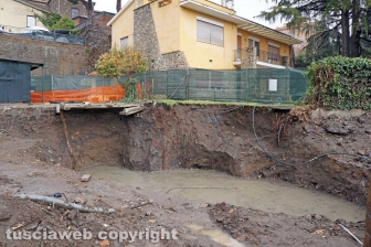 La rottura del collettore fognario al Sacrario