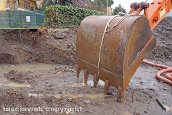 La rottura del collettore fognario al Sacrario