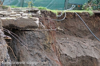 La rottura del collettore fognario al Sacrario