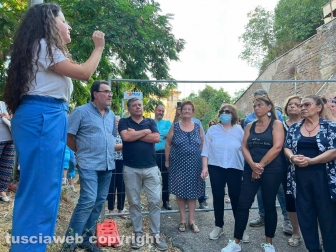 La sindaca Chiara Frontini a Roccalvecce