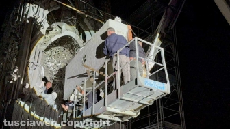 La statua di Santa Rosa collocata nella macchina Dies Natalis