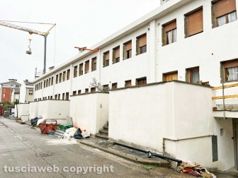 La strada ripulita dal ponteggio