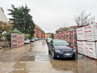 La strada ripulita dal ponteggio