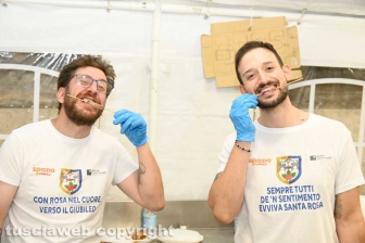 Santa Rosa - Pienone per la terza cena con i facchini - La cucina