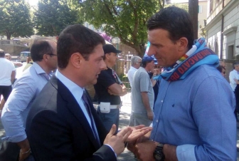 Alessandro Mazzoli alla manifestazione per la Trasversale