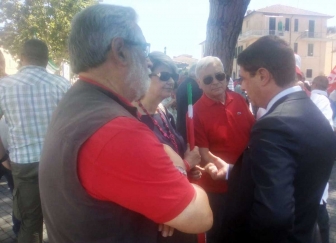 Alessandro Mazzoli alla manifestazione per la Trasversale