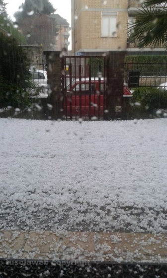 La violenta grandinata su Viterbo del 2014