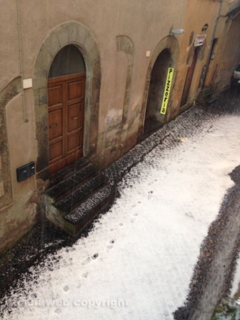 La violenta grandinata su Viterbo del 2014
