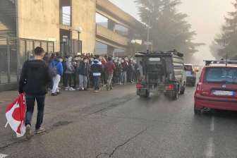Montefiascone - Gli studenti del Dalla Chiesa in sciopero