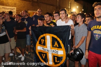 I tifosi della Viterbese alle cene dei facchini di santa Rosa