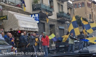I tifosi della Viterbese festeggiano