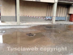 La voragine in via Solieri