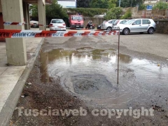 La voragine in via Solieri