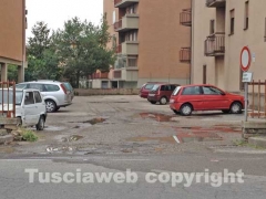 La voragine in via Solieri