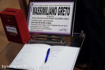 Viterbo - I funerali di Massimiliano Greto