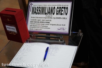 Viterbo - I funerali di Massimiliano Greto