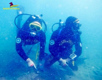 Lago di Bolsena - Guardia di finanza - I ritrovamenti in località Gran Carro