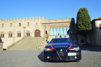 Viterbo - La nuova Alfa Romeo Giulia Radiomobile dei carabinieri