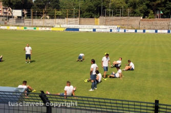L\'allenamento della Viterbese al Rocchi