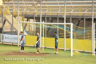 L\'allenamento della Viterbese al Rocchi