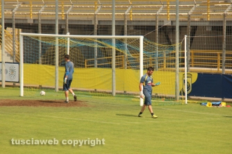L\'allenamento della Viterbese al Rocchi