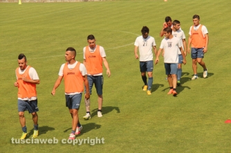 L\'allenamento della Viterbese al Rocchi