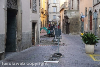 Viterbo - Lavori a via Annio