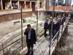 I lavori all\'interno del teatro dell\'Unione