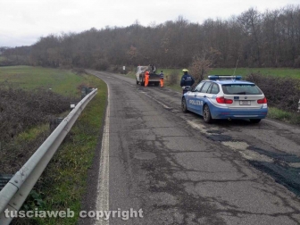 Lavori sulle strade della Tuscia