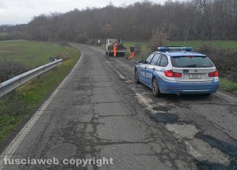 Lavori sulle strade della Tuscia