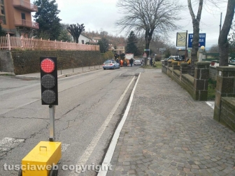 Lavori sulle strade della Tuscia
