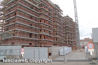 Il cantiere dell\'Easy Village di Saggini Costruzioni in via Polidori