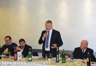 Viterbo - Cena di partito col segretario Lega Salvini e il prefetto Giovanni Bruno