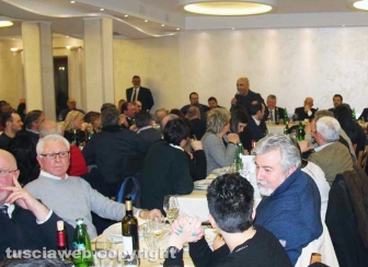 Viterbo - Cena di partito col segretario Lega Salvini e il prefetto Giovanni Bruno