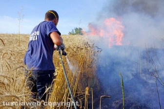 Le fiamme investono strada Signorino