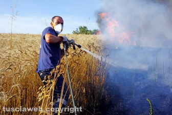 Le fiamme investono strada Signorino