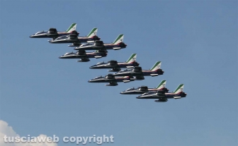 Le Frecce tricolori sul lago di Bolsena
