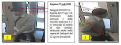 Le immagini di una rapina