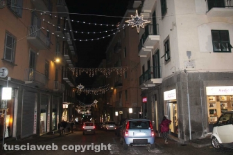 Le luci di Natale nel centro storico