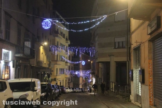 Le luci di Natale nel centro storico