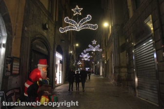 Le luci di Natale nel centro storico