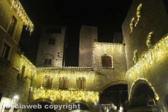 Le luci di Natale nel centro storico