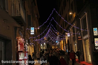 Le luci di Natale nel centro storico
