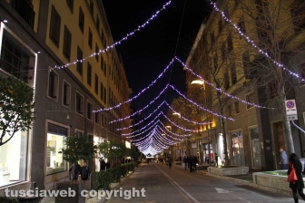 Le luci di Natale nel centro storico