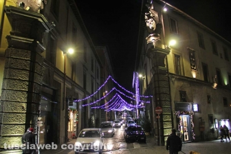 Le luci di Natale nel centro storico