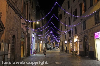 Le luci di Natale nel centro storico