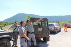 Le operazioni per domare le fiamme